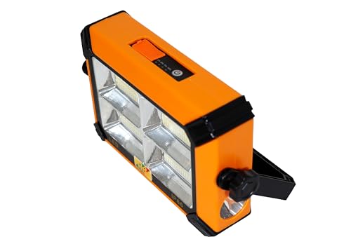 Image of Multi-Functional Solar LED Flood Light 30W Cum Torch 3W with 12000 mAh LiFePO4 Battery (IP65 Waterproof, 3-in-1 Light Colors)