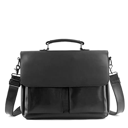 JSEIAJB Men Crossbody Designer Handbag Real Leather Briefcase Leather Shoulder Sling Bags