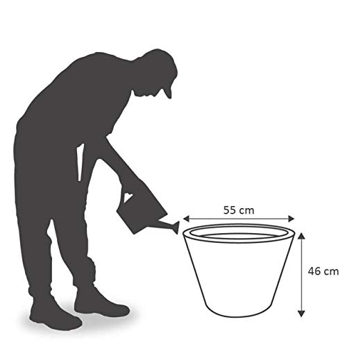Vasart Terra Vaso de Flores Cone, Granito Pedra, 55x46cm