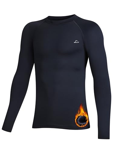 Willit Youth Boys' Compression Thermal Shirts Fleece Baselayer Long Sleeve Girls' Kids Football Soccer Undershirts