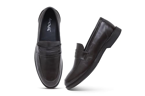 Image of ARAMISH New Men's Leather Slip on Formal Shoes Moccasin Loafers for Men's