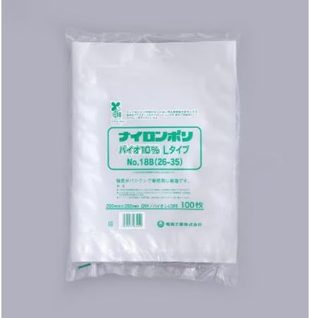 福助工業 真空袋 ナイロンポリ バイオ10％ Lタイプ No.18B 26-35 1袋 100個入 0711901