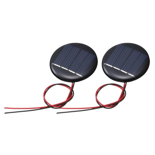 MECCANIXITY 2Pcs Mini Solar Panels 2V 0.08W for DIY Projects