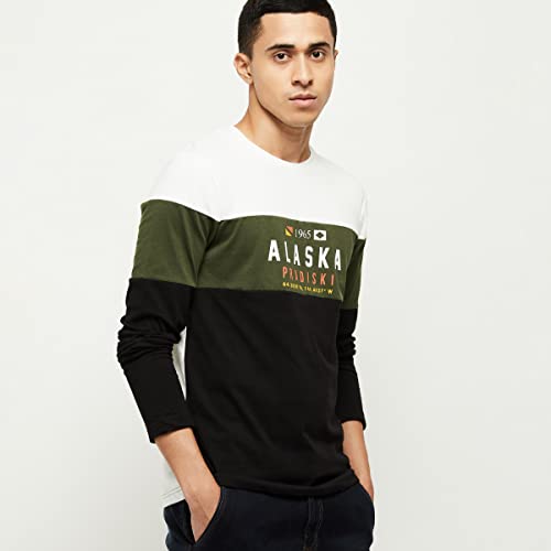 Image of Max Men Colourblocked Ultra Slim Fit Crew Neck T-Shirt