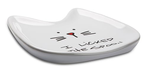 Pavilion Gift Company 37114 I Licked Ceramic Cat Spoon Rest, Stoneware, White - Image 5