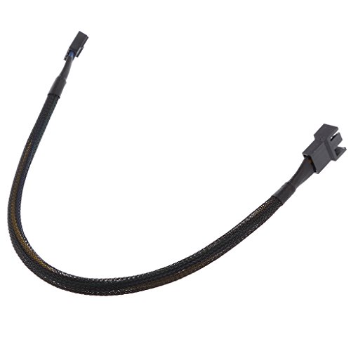 Image of 30cm 4Pin PWM Fan Cable Extension Male to Female Black Sleeved Braided|Power Cables & Connectors