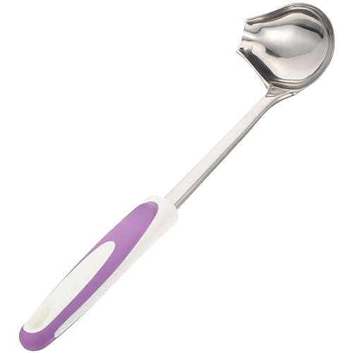 TOYZFRIENDY Mestolo Per Salsa in Acciaio Inossidabile Cucchiaio Da Minestra Da Cucina Cucchiaio Per Olio Resistente All'usura Facile Da Pulire Design Unico Per Uso Quotidiano e Regalo Pratico
