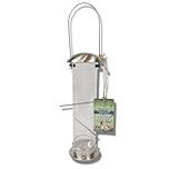 Copdock Mill Stainless Steel Heavy Duty Nyjer Feeder – Weather Resistant Hanging Small Bird Feeder Station – Feeders Suitable For Nyjer Seed Mix