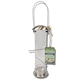 Copdock Mill Stainless Steel Heavy Duty Nyjer Feeder – Weather Resistant Hanging Small Bird Feeder Station – Feeders Suitable For Nyjer Seed Mix