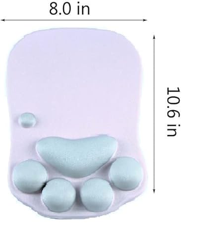 Cute Cat Paw Mouse Pad With Wrist Support Cushion - Soft Silicon Wrist Rest Mousepad Ergonomic Computer Mouse Pads Mac Laptop Mouse Pads Mouse Mat Desk Accessories (Pink) #TOP5