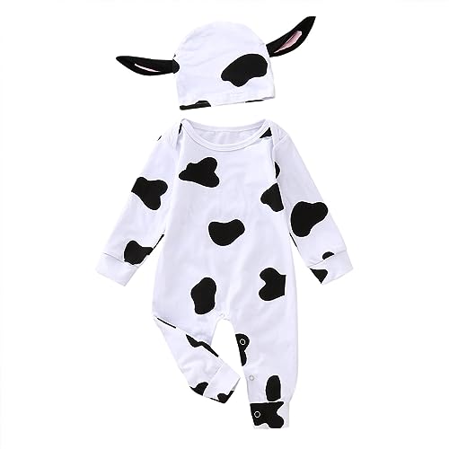 Conjunto de ropa para bebés recién nacidos, niños y niñas, de Halloween, mono y sombrero con patrón de, 2 uds., trajes de Cosplay Mono Cuero compatible with Moto Hombre Barato (White, 6 12 Months)