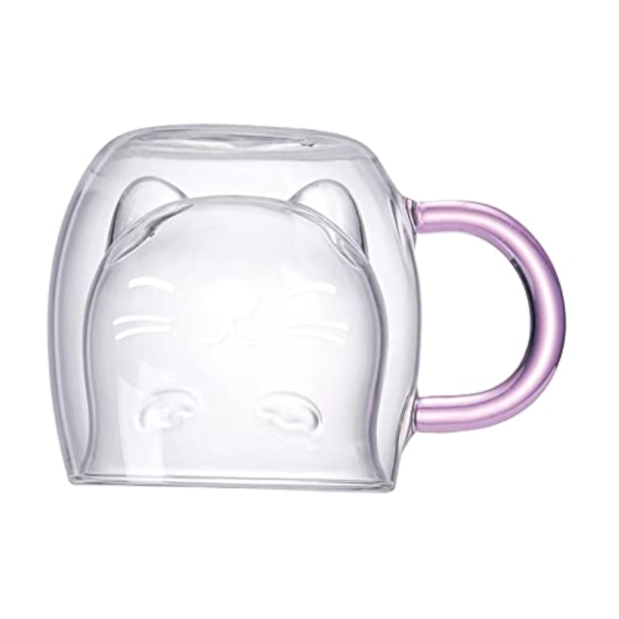 Cat Ear Shaped Glass Cup Borosilicate Glass