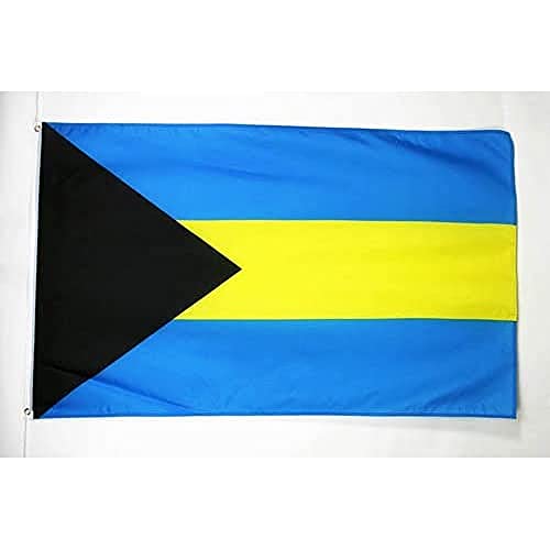 AZ FLAG - Bandera Bahamas - 150x90 cm - Bandera Bahameña 100% Poliéster ligero Con Ojales de Metal integrados - 80g