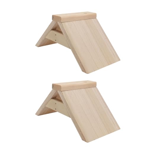 Image of POPETPOP Dove Rest Stand : 2Pcs Wooden Pigeon Perch Bird Perch Stand for Pigeons Doves Parrots - Easy to Install, 8.65X4.72X4.72in