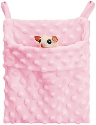 DONGKER Sugar Gliders - Saco de dormir, bolsa colgante de jaula con 2 ganchos para deslizadores de azúcar, cobayas, hurones, erizos de ratas, hámsteres, animales pequeños