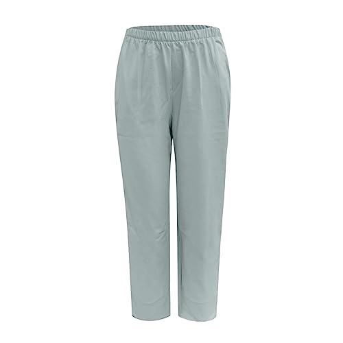 Linen Pants Women Jeans Cropped Lightweight Womens Capris for Summer High Waist Linen Casual Womens Trousers for Summer Dressy Linen Loose Vacation Plus Size Black Denim Classy for Church3