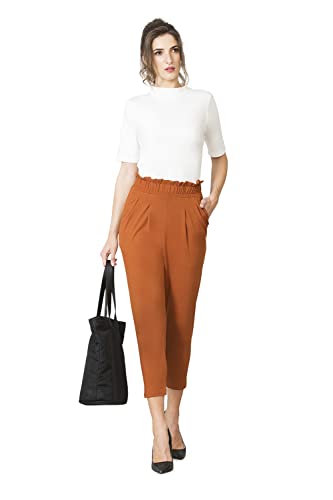 Image of Van Heusen Women High Rise Ruffle Regular Fit Pants