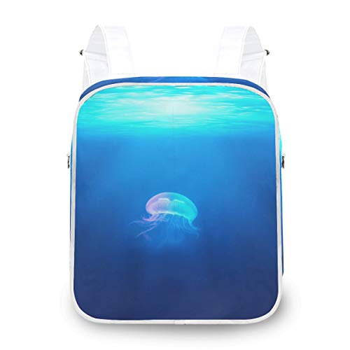 Moda Mochila Monedero Bolso de día con Estilo Bolso Elegante para Mujeres Niñas Jelly Fish en Agua