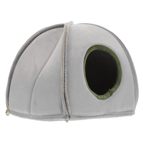 BESPORTBLE ハムスターの巣 ウサギのおもちゃ ハムスターの暖かい巣 小動物ケージ アクセサリー ハムスターの家と隠れ家 のおもちゃ 小さなペットの綿の巣 ウサギの寝具 コットン Grey