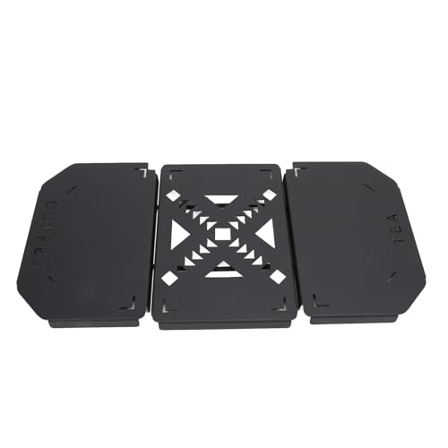 POCREATION Folding Table Top for Lunch Box, Portable Camping Coffee Station with Wood Panel, Outdoor Adventure Essential