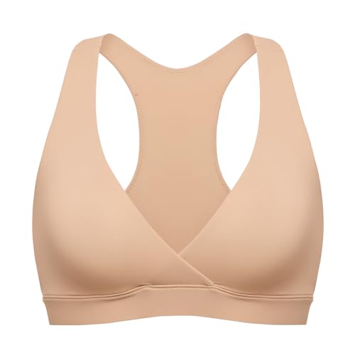 Image of MOMANDA Crossover Nursing Bras for Breastfeeding | Racerback maternity sleep bralettes, Wireless, Comfy, For women