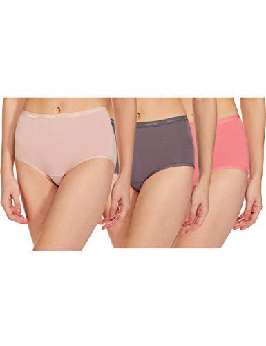 Image of Amante Solid Cotton Full Brief Panty Pack(Pack of 3)