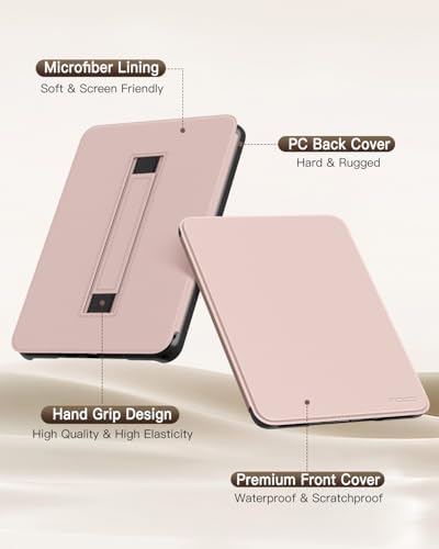 MoKo Case for 7" Kindle Paperwhite 12th Gen 2024 & Colorsoft, Rose Gold - 4