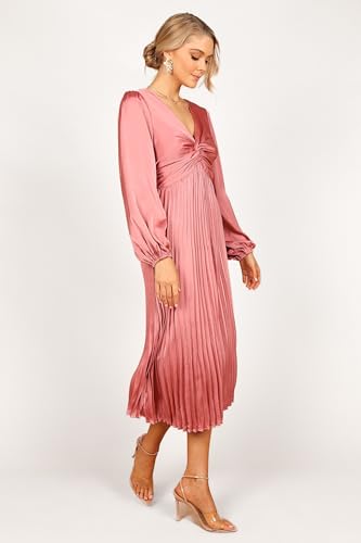 Petal & Pup Women's Noelle Twist Front Pleated Midi Dress3