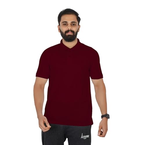 Image of VELOREX Men's Tshirts Polyester Solid Half Sleeves Sports Regula Fit Polo T Shirt for Men