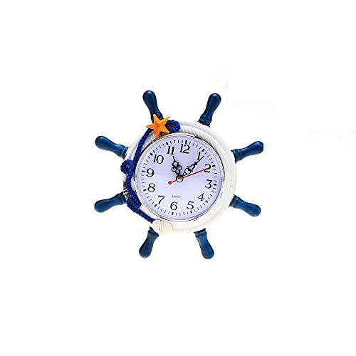 Horloge murale décorative gouvernail au mouvement silencieux pour chambre