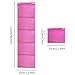 Mewise Pocket Chart for Classroom Cards,Drawing,Pictures,Class Demonstrations,Hanging Wall File Organizer (5 Pockets Pink)