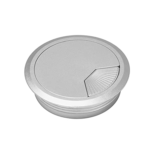 �f�X�N�p�P�[�u���O�����b�g�C 1PC ���p�I 60/80mm �f�X�N�e�[�u�� �v���X�`�b�N �P�[�u�����J�o�[ PC �R���s���[�^�[�f�X�N �ی^���C���[���� �O�����b�g�f�X�N�������C���[(Silver,60mm)