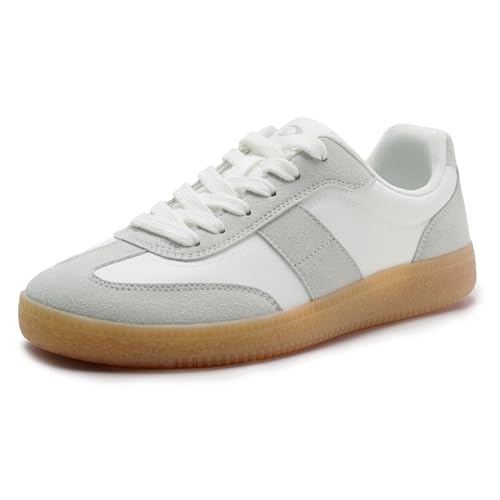 Rihero Women's Fashion Sneakers White Tennis Shoes Non Slip Comfortable Walking...