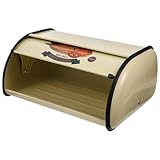 LIFKOME Retro Brotkasten aus Eisen in Gelb mit Starkem Feuchtigkeitsverhinderndem Design für Bäckereien und Cafés als Stilvolle Snack Aufbewahrungsbox