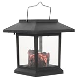 HOMSFOU Solar Außenkerzenlampe Hängelaterne Garten LED Solarlaterne Vintage Laterne für Terrasse und Balkon Zufälliger Stil