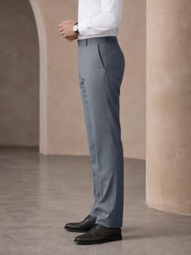 Image of Noble Monk Men's Formal Trousers | Regular Fit Stylish Pants for Men | Comfortable Solid Trousers | Classic Formal Wear for Men | Smart and Versatile Everyday Wear
