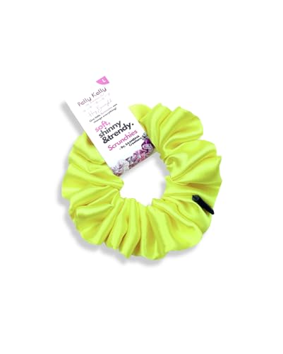 Image of Satin Scrunchies Hair Bands for Women | No-Damage Elastic Hair Ties for Ponytails & Buns | Fluffy & Stylish Rubber Bands | Large Size | Pack of 5