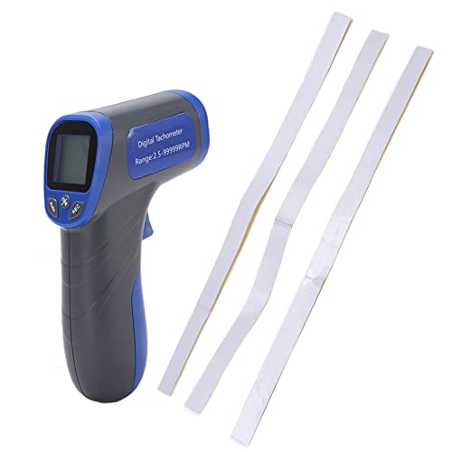 DT6685 Non Contact Tachometer Gauge Portable Wide Range Photoelectric RPM Meter for Motor Industrial Testing ABS Material 3 Reflective Strips Included