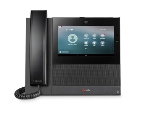 Poly CCX 700 IP Phone - Corded - Corded/Cordless - Wi-Fi, Bluetooth - Desktop - Black - 24 x Total Line - VoIP - 7