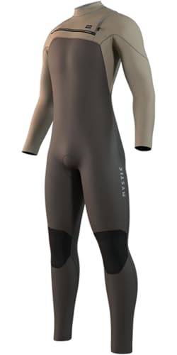 Mystic Watersports - Traje de neopreno para hombre con cremallera en el pecho de 5/3 mm, trufa, impermeable, resistente al agua