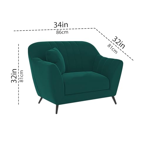 Image of Atticus 3+1+1 Seater Sofa Set for Living Room (Pine Colour) Premium Fabric Sofa