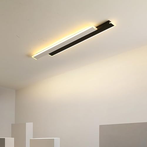 Lampe de plafond LED 120cm lustre salon design minimaliste haut de gamme