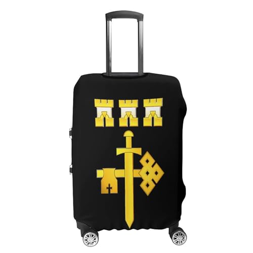 Flag of Ternopil Oblast Travel Luggage Cover for Suitcase 19-32 Inches Elastic Washable Baggage Protector4