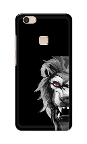 Image of PRINTFIDAA Printed Hard Back Cover Case for Vivo V7+ | Vivo V7 Plus | Vivo Z10 Back Cover (Angry Lion) -112