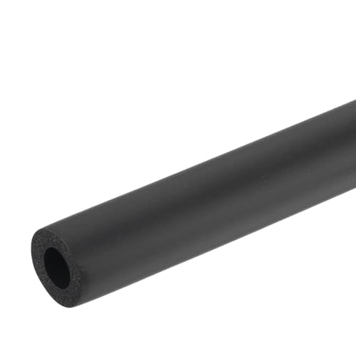 Image of uxcell Foam Tubing for Handle Grip Support,10mm(3 /8 inch) ID 20mm(0.79 inch) OD 0.3 Meter /1ft Length Black