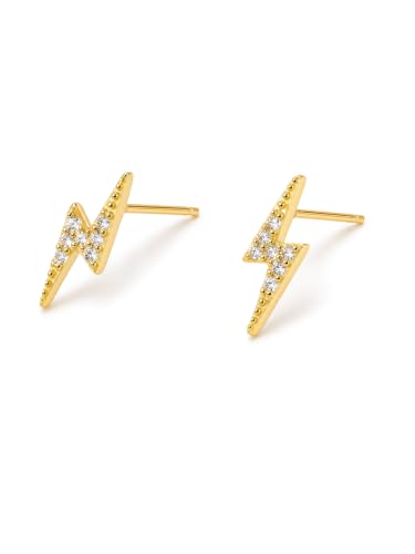 Image of S925 Sterling Silver Earrings, Hypoallergenic Stud for Women & Men | Minimalist Dainty Design, Solid 925 Sterling Silver or with 18K Gold Plate, Daily /Party Wear, Birthday Gift, Silver or Gold