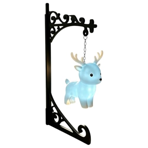Generic Decorative Owl Bookend Lamp Hanging Metal Shelf Night Light | for Reading Corner Library Bedroom Study Office Book Separ