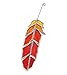 Phoenix Fire - Handmade Red and Orange Feather Stained Glass Sun Catcher