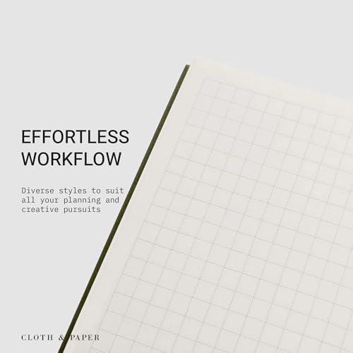 Carnet graphique Olive à reliure durable | Format compact CP petite grille pour listes et notes - 6