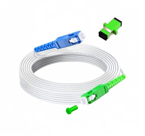 MiusKiw Cable Fibre Optique Freebox pour Pop, Pos S, Ultra, Ultra Essentiel, Révolution Light, Rallonge fibre optique Avec un Coupleur Gratuit, Jarretière fibre...